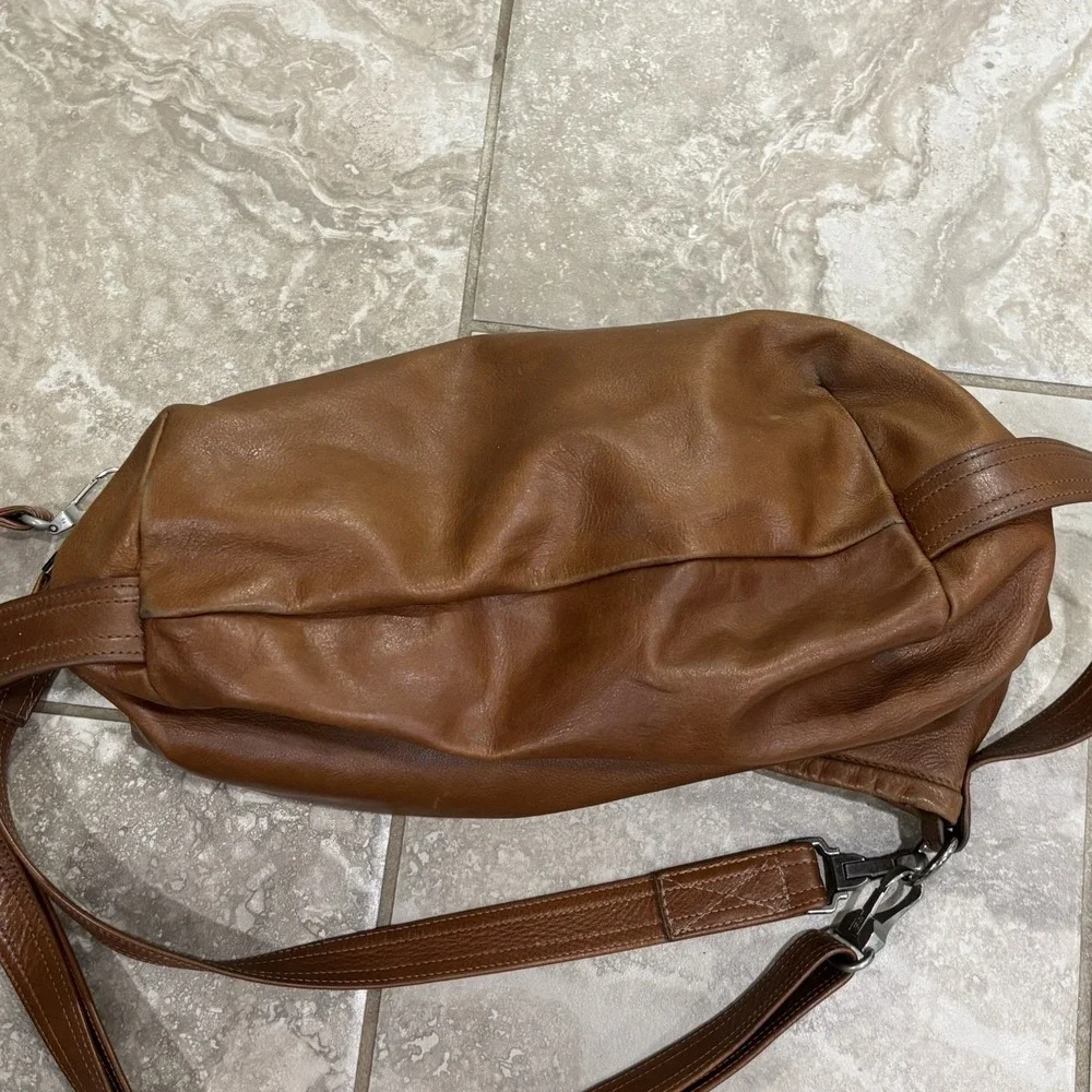 Rough & Tumble Brown Lamb Leather Hobo XBody Bag Original Straps USA
